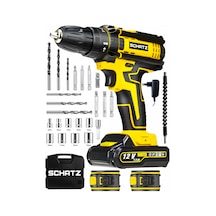 Schatz S320i488 12V Darbeli Li-ion Çift Akülü Bakır Sargılı Şarjlı Vidalama Matkap 24 Parça Setli