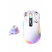 24000 Dpı Rgb Gaming Mouse Kablosuz + Bluetooth + Kablolu Lcd Ekranlı Şarj Standlı Profesyonel Oyuncu Mouse X-ks2n