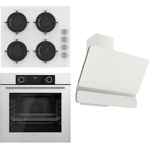 Ferre XE63CB + CS206 + D081 Fryart Cs Serisi Ankastre Set Beyaz