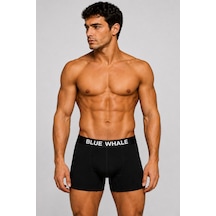Blue Whale Erkek Premium Likralı Ultra Rahat 5'li Boxer Siyah