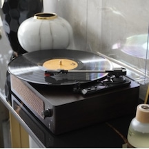 Fomix Fm-108 Koyu Kahverengi Hoparlörlü Bluetoothlu Pikap Plak Çalar Kahverengi