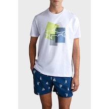 Paul & Shark Erkek T Shirt 24411073 010 Beyaz Beyaz