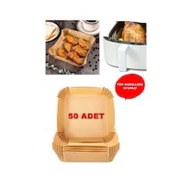 Xl / Xxl Airfryer Pişirme Kağıdı 50li Yağlı Kağıt Kraft Kare