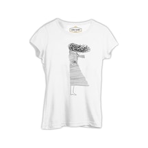 Girl With The Wind Beyaz Kadın Tshirt 001