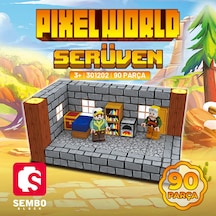 Sembo Block Pixelworld Serüven Manyetik Mıknatıslı Yapı Bloğu Seti 90 Parça