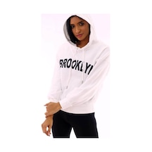 Gugus Unisex Basic Kapüşonlu Sweatshirt Beyaaz