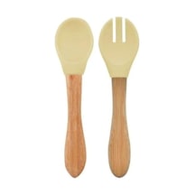 Mama Kaşığı Ve Çatal Seti 010600 Mellow Yellow Çok Renkli