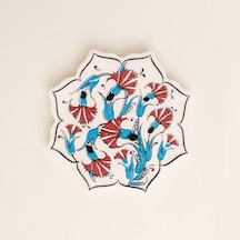 Yıldız Bardak Altlğı - Mavi / Kırmızı - 11 Cm Çok Renkli