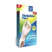 Dolphin Pudralı Lateks Muayene Eldiveni 10'lu