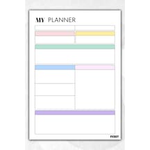 Zamansız Çok Amaçlı Günlük Haftalık Aylık Planlayıcı - A4 Ebat Yapılacaklar - 30 Yaprak - Planner - 1335 Çok Renkli