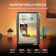 Ayrex Divoom Times Frame-10.1 İnç Dijital Resim Çerçevesi Şeffaf Ips Akıllı Linux Os Rgbled Döner Düğme Wifi 64 Diğer