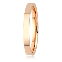 Erkek 2.5mm Kibrit Çöpü Altın Alyans Pembe Altın