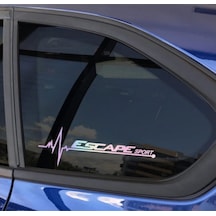 Modifiye Escape Yan Cam Sticker Oto Kapı 20 Cm X 7 Cm Renkli