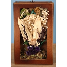Yapay Çiçek Deposu Dekoratif Çiçekli Çerçeve Tablo 15cmx24cm Kod:120