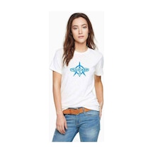 Crackdown 3 Logo Baskılı Beyaz Kadın Tshirt
