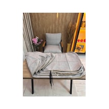 4 Adet Bahçe , Balkon Mobilyası ,minder Kılıfı , Koruyucu Kılıf , Minder Örtüsü , Bahçe Mobilyası Açık Gri