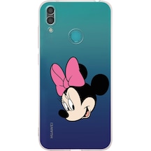 Huawei Y7 2019 Kamera Korumalı Kapak Minnie Mouse Tasarımlı Şeffaf Kılıf Şeffaf