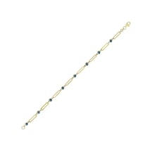 Altın Nazar Boncuklu Bileklik T075595 Sarı Altın