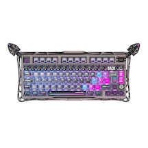 Gravastar Mercury K1 Pro Rgb Kablosuz Mekanik Gaming Klavye, Türkçe Q, Special Edition, Cyberpunk