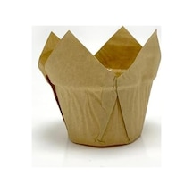 50'li Kalın Lale Kapsül Kraft Muffin Kek Kalıbı, İçi Yağlı Kağıt Tulip, Safari Konsept, Cupcake Kağıdı Doğum Günü Parti Dekorasyonu İçin