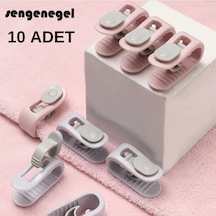 10 Adet İğnesiz Yorgan Kılıfı Ve Çarşaf Tutucu Sabitleyici Pembe