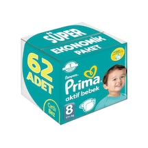 Prima Bebek Bezi Beden:8 17+kg Xxx Large 62 Adet 8 Numara