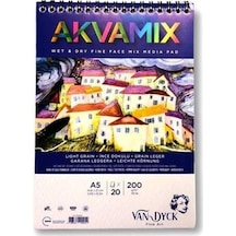 Van Dyck Ince Dokulu Eskiz Defteri - A5 - 200 Gram - 20 Yaprak