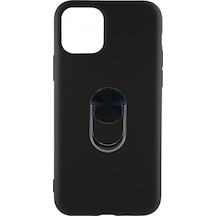 Nettech Apple Uyumlu  iPhone 11 Pro Leather Ring Nano Arka Koruma
