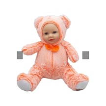 Bebek Yüzlü Peluş Oyuncak Büyük Boy 35 Cm Hediyelik Uyku Arkadaşı Turuncu