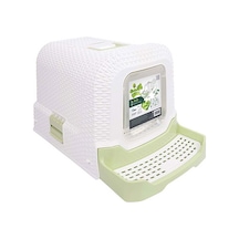 M-pets Eco Rattan Kapalı Kedi Tuvaleti Yeşil 69x42x41 Cm 244-53035.01