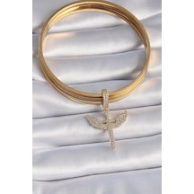Pirinç Gold Renk Zirkon Taşlı Mikail Model Ajda Charm - Lisinya Çok Renkli