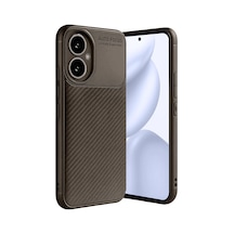 Uryport Honor 400 Kılıf Auto Focus Karbon Kapak - Kahverengi