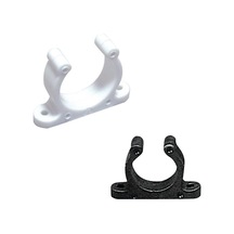 Plastic Support Clip, Screwed, Ø35mm, Black