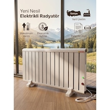 Hizmetterm 1200 W 50 x 120 CM Çift Rezistanslı Elektrikli Aluminyum Radyatör