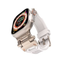 Watch 42mm Clo- Krd-108 Metal Başlıklı Silikon Kordon-starlight