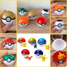 Pokemon Topu Ve Pokemon Figür 1 Adet . Poketopu Ve Pokemon Figür , Pokeball Poketop