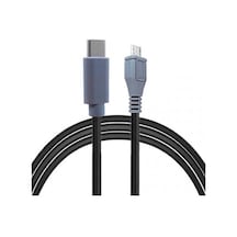Type-c To Mikro Usb Kablosu, Usb Tip C - Mikro Usb Otg Kablosu Erkek - Erkek Şarj Veri İletimi, 1 Metre Kablo Zr797-1 Diğer