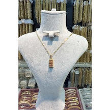 Külçe Küçük Boy 14 K Renk Altın 60 Cm Kolye Gold