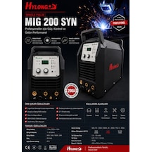 HYLONG SİNGLE PULSE MİG 200 SYN GAZALTI KAYNAK MAKİNESİ