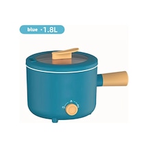 Honeybeeshop Mavi Taşınabilir Elektrikli Yapışmaz Tencere Kapaklı Hafif Kullanışlı Çok Fonksiyonlu Pişirme Tenceresi