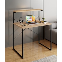 Raflı Çalışma Masası 60x90 Ofis Masası Çalışma Masası 1300 Çam