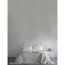 Tr Cedric Dolgulu Yıkamalı%100 Pamuk Çift Kişilik Yatak Örtüsü & Pike 230x240 Cm Gri Genel