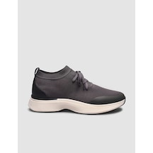 Cabani Triko & Hakiki Dana Deri Gri Erkek Sneaker Gri