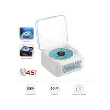 Nostalji Plak Görünüm Mini Dekor Waves Bt Işıklı Müzik Çalar Saat Tf Kart Aux Özellikli