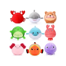 Tr 9 Adet Mini Deniz Dünyası Pelüş Hayvanlar 8 Cm Sevimli Deniz Hayvanları Yumuşak Renkli Okyanus Pelüş Oyuncakl Genel