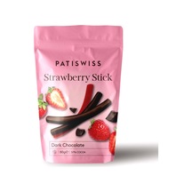 Patiswiss Bitter Çikolata Kaplı Çilek Çubuğu 80 G - 8 Adet Tarı