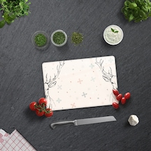 Decorita Cam Kesme Tahtası|Krem Geyikli|20cm x 30cm