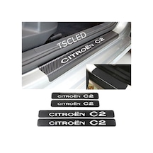 Citroen C1 Karbon Kapı Eşiği Koruma Sticker Yapıştırma (4 Adet)