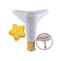 Golden Ayak 15 Cm Beyaz Altın Gold Mobilya Kanepe Sehpa Ünite Koltuk Ayağı Baza Ayak Ayakları