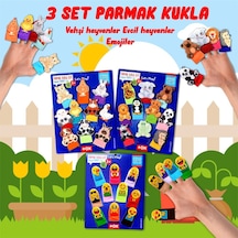 3 Set - 30 Parça Tox Evcil . Vahşi Hayvanlar Ve Emojiler Parmak K